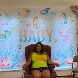 Oh Baby Shower Backdrop